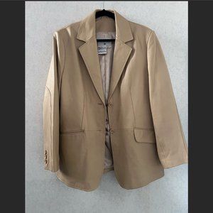 Vintage Camel Leather Blazer